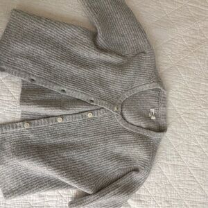 Aerie Gray Knit Cardigan Sweater